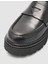 %100 Hakiki Deri Siyah Kadın Loafer 5