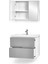 Granit Lavabolu Fenice 80 cm Alt Üst Banyo Dolabı Takımı Gri 1