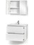 Granit Lavabolu Fenice 60 cm Alt Üst Banyo Dolabı Takımı Beyaz 1