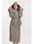 Stella Robe Ekstra Yumuşak Premium Kapşonlu Bornoz Gri 3
