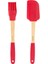 Bambu Saplı Kırmızı Silikon Spatula ve Fırça Seti (8695835414928) 1