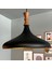 Siyah Uzun Piyon Ahşap Tekli Avize Sarkıt Salon Mutfak Cafe Butik Lamba Aydınlatma Avizeler 4
