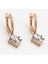 18K Rose Gold Plated Multi Stony Drop Küpe 1