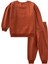 Etiket Detaylı Sweatshirt Takım 1-7 Yaş Kiremit 2