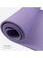 Çift Çizgi Tasarımlı Tpe Yoga Pilates Matı 8 mm Kaymaz Hafif Taşınabilir - Koyu Lila 2
