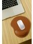 Bilek Destekli Mousepad - Dikişli Kaymaz Mouse Ped - Fare Pedi Kahverengi Mouse Pedi - Dikişli Oval Mouse Altlığı 1