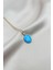 Fıora Mavi Kadın Çelik Kolye - Kadın Hediyelik Zarif Şık 8