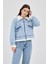 Buzkar İçi Kürklü Crop Jean Kadın Ceket 6010 2