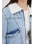 Buzkar İçi Kürklü Crop Jean Kadın Ceket 6010 5