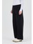 Siyah Geniş Paça Triko Kadın Pantolon 23274 8
