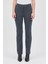 Füme Straight/Düz Kesim Yüksek Bel Nervür Dikişli Örme Pantolon TCR-6873A 10