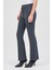 Füme Straight/Düz Kesim Yüksek Bel Nervür Dikişli Örme Pantolon TCR-6873A 11
