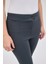 Füme Straight/Düz Kesim Yüksek Bel Nervür Dikişli Örme Pantolon TCR-6873A 12