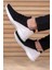 Erkek Sneaker Siyah Beyaz Suya Dayanıklı Düz Taban 40 Numara Konforlu Tasarım 6