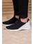 Erkek Sneaker Siyah Beyaz Suya Dayanıklı Düz Taban 40 Numara Konforlu Tasarım 7
