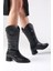 Fabia Siyah Renk Kadın Diz Altı Çizme 9