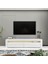 Batı LED Işıklı 2 Kapaklı TV Sehpası – 150 cm – Minimal Tasarım, Parlak Beyaz 6