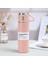 500ML Taşınabilir 304 Paslanmaz Çelik Vakum Yalıtımlı Şişe Seti Ofis Business Style Kahve Kupa Termos Şişe Seyahat Kurı Kapasite: 500ML/RENK: Pembe (Yurt Dışından) 1