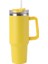 40 Oz Paslanmaz Çelik Yalıtımlı Su Şişesi, Içme Dağı ile Kapalı Kap Kapasitesi Için Kapak Saman Kupası ile Soğuk Dak Tutar: 1200ML/RENK: Sarı (Yurt Dışından) 1