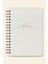 A5 Spiralli Sert Kapak Keten Noktalı Tarihsiz Not Defteri Krem 5