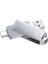 Xo Is Beauty DK03 Type-C Otg USB Bellek, Yüksek Hızlı Okuma/yazma, USB 3.0 ve Type-C, Metal Alaşım, Döner Tasarım, Anti-X-Ray, Anti Manyetik, Sıcaklığa Dayanıklı, Gümüş (256, Gb) 1