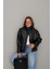Siyah Dik Yaka Suni Deri Ceket 1
