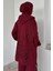 Ön Fermuarlı Kapüşonlu Tunik Bel Lastikli Pantolon Tesettür Ikili Takım P-00018943 3