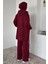 Ön Fermuarlı Kapüşonlu Tunik Bel Lastikli Pantolon Tesettür Ikili Takım P-00018943 4
