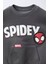 Örümcek Adam Spidey 3 Iplik Erkek Çocuk Alt Üst Takım Süper Kalite Fırçalı Kumaş Kanguru Cep Sırt Baskı Detay 2