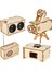 4 Set Ahşap Bulmaca Diy Zanaat Kiti Hoparlör Radyo Gramofon Projektör Lehimleme Uygulaması Diy Kitler (Yurt Dışından) 1