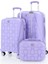Polipropilen 3'lü Valiz Seti Orta & Kabin & Makyaj V376 6