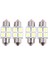 Dc 12V 31MM 4 5050 Smd Araba Iç Kubbe Festoon LED Açık Beyaz 4 Adet (Yurt Dışından) 1