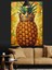 Parlak Yeşil Kabuklu Büyük Bir Ananas Dekoratif Kanvas - Mdf Ahşap Tablo 2