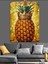 Parlak Yeşil Kabuklu Büyük Bir Ananas Dekoratif Kanvas - Mdf Ahşap Tablo 3