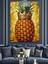 Parlak Yeşil Kabuklu Büyük Bir Ananas Dekoratif Kanvas - Mdf Ahşap Tablo 4