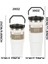 1pc Vakum Tumbler, Kapaklı Paslanmaz Çelik Portatif Su Şişesi, Göz Ştırıcı Saplı Yalıtılmış Tumbler Tote Kolu 20/30 Oz Kapasite: L/renk: Beyaz (Yurt Dışından) 1