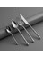 3405 24 Parça 6 Kişilik Tatlı Çatal Kaşık Bıçak Seti 11