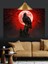 Kızıl Ay Kara Kartal Dekoratif Kanvas - Mdf Ahşap Tablo 1