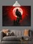 Kızıl Ay Kara Kartal Dekoratif Kanvas - Mdf Ahşap Tablo 3