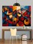 Geometrik Desen Soyut Sanat Dekoratif Kanvas - Mdf Ahşap Tablo 4