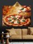 Pizza Taze Fesleğen Mozzarella Dekoratif Kanvas - Mdf Ahşap Tablo 2