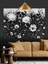 Kurukafa Çiçek Beyaz Siyah Dekoratif Kanvas - Mdf Ahşap Tablo 3