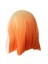 Küçük Dantel Kısa Düz Saç Sentetik Elyaf Peruk Ombre Turuncu Peruk Bob Baş Perisi Cosplay Etkinlik Giyinlik Gece Kulübü (Yurt Dışından) 2