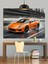 Turuncu Spor Araba Hız Dekoratif Kanvas - Mdf Ahşap Tablo 1