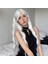 Patlamalı Uzun Su Dalga Peruk Beyaz Renkli Cosplay Ipeksi Peruk Kadınlar Günlük Partisi Sentetik Saç Isı Dayanıklı-C (Yurt Dışından) 5