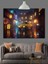 Yansıtan Islak Sokak Gece Manzarası Dekoratif Kanvas - Mdf Ahşap Tablo 2