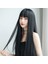 Wıg Bob Bobo Wıg Kadınlar Için Patlama Doğal Görünümlü Uzun Bob Peruk Günlük Kore Için Düz Peruk Siyah (Yurt Dışından) 3