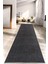 Yıkanabilir Kaymaz Tabanlı Briella Kesme Rulo Halı Yolluk Antrasit 2