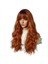 Balkabağı Turuncu Baş Boyalı 64CM Peruk Dişi Uzun Kıvırcık Saçlar Büyük Dalga Kıvırcık Saç Tam Baş Tam Set Doğal Peruk (Yurt Dışından) 3