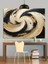 Siyah Beyaz Spiral Soyut Dekoratif Kanvas - Mdf Ahşap Tablo 2